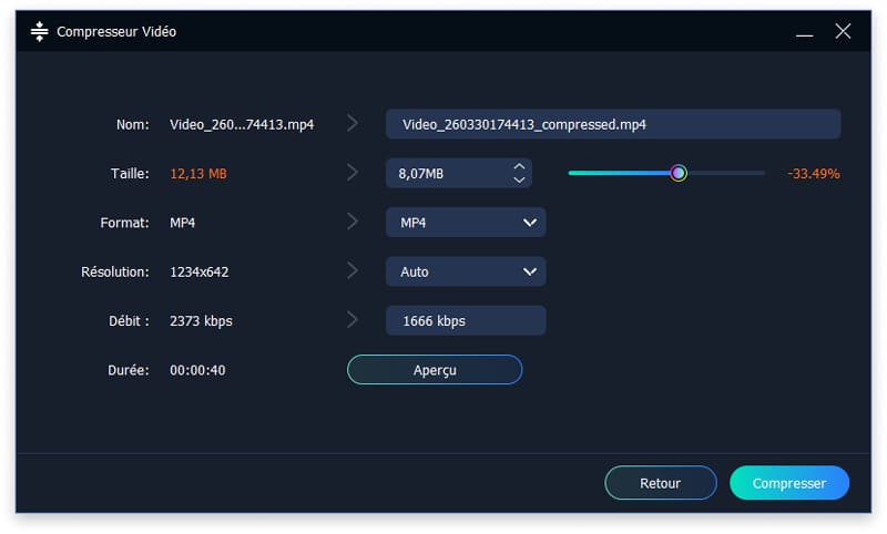 Sélectionner Enregistreur Vidéo