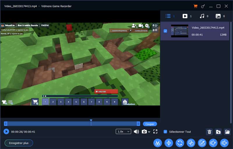 Sélectionner Enregistreur Vidéo