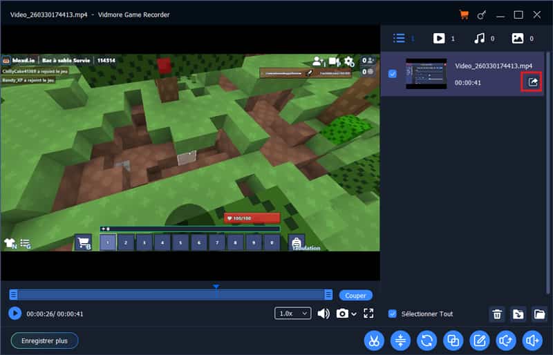 Sélectionner Enregistreur Vidéo
