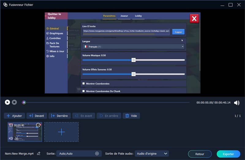 Sélectionner Enregistreur Vidéo